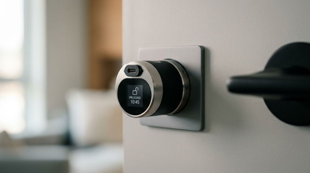 Pametni cilindar na suvremenim vratima s diskretnim retro tonom